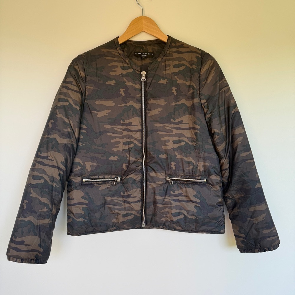 Generation Love Camo Bomber Jacket | Sz Med